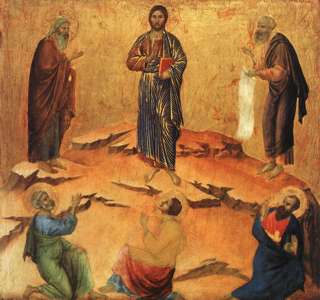 Duccio di Buoninsegna, la Trasfigurazione, 1308-11, predella, National Gallery, Londra